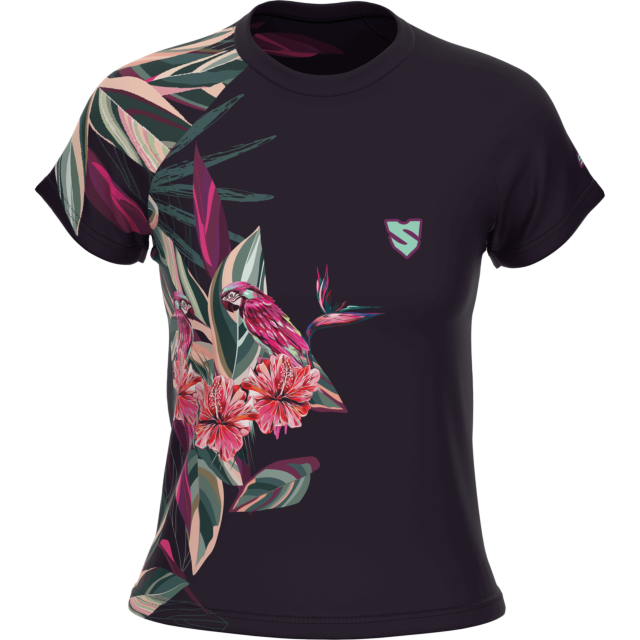 T-shirt technique femme loose à manches courtes